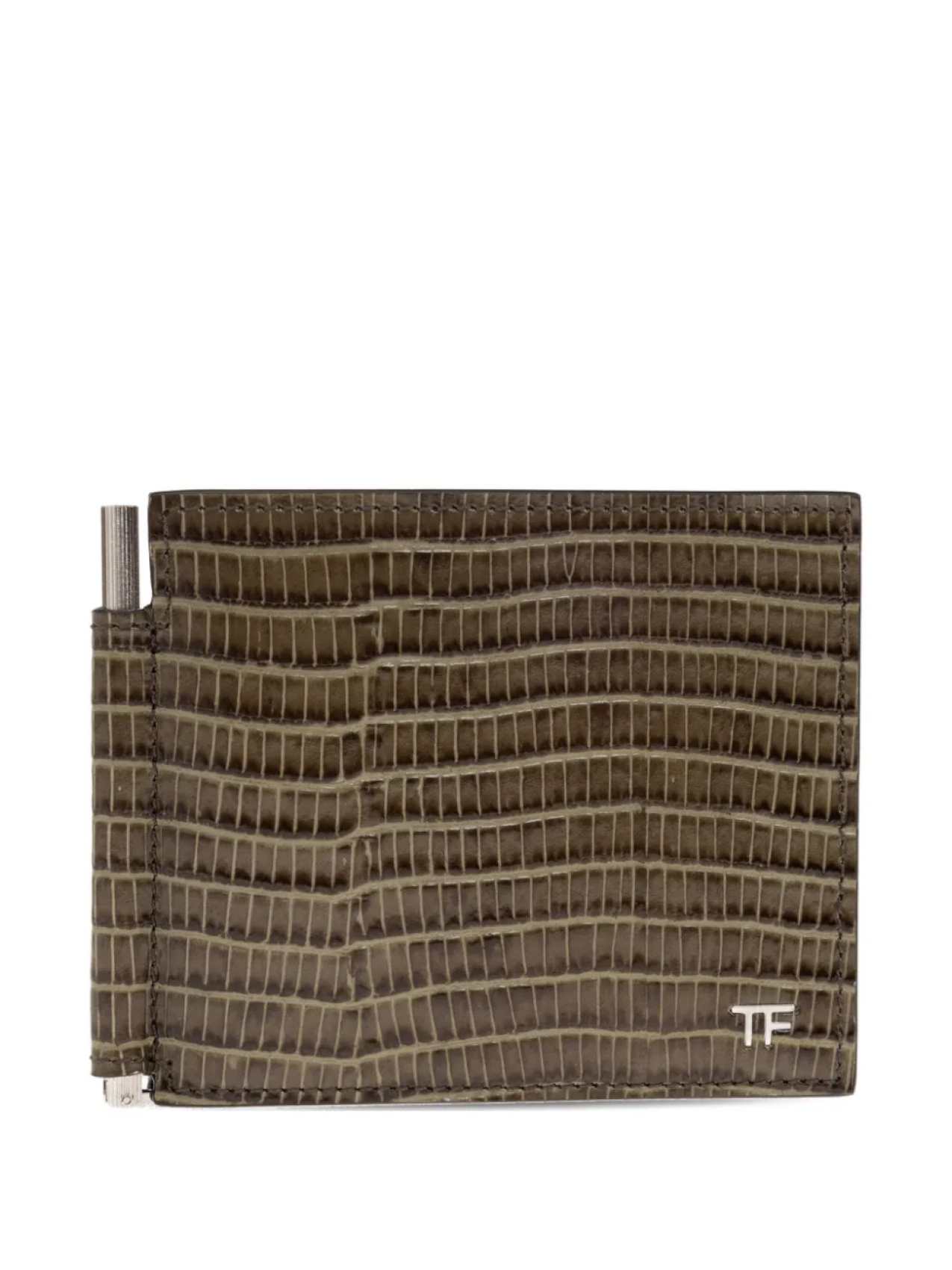 

Визитница TOM FORD из кожи с эффектом крокодила, зеленый