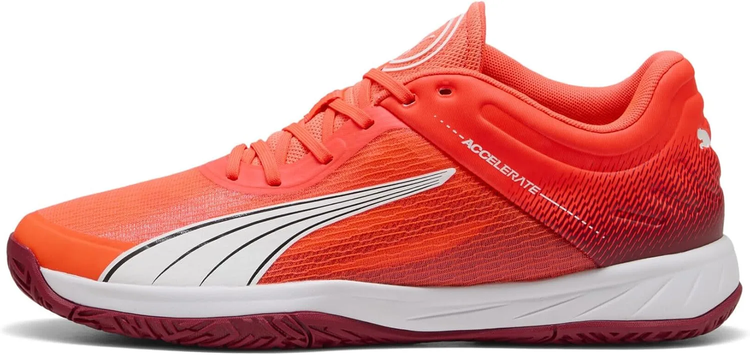 Кроссовки PUMA Unisex Accelerates Turbo для восстановления, белый/черный/красный/малиновый — фото 3