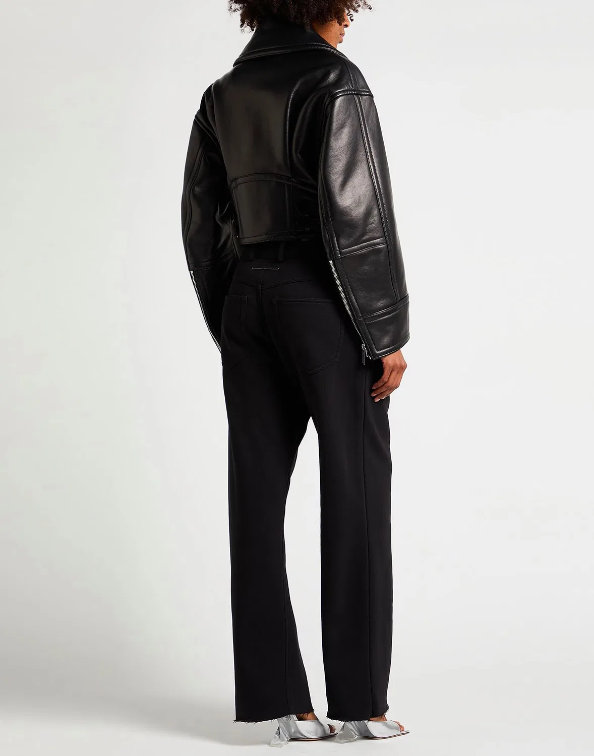 Куртка кожаная DSQUARED2 черная — фото 3