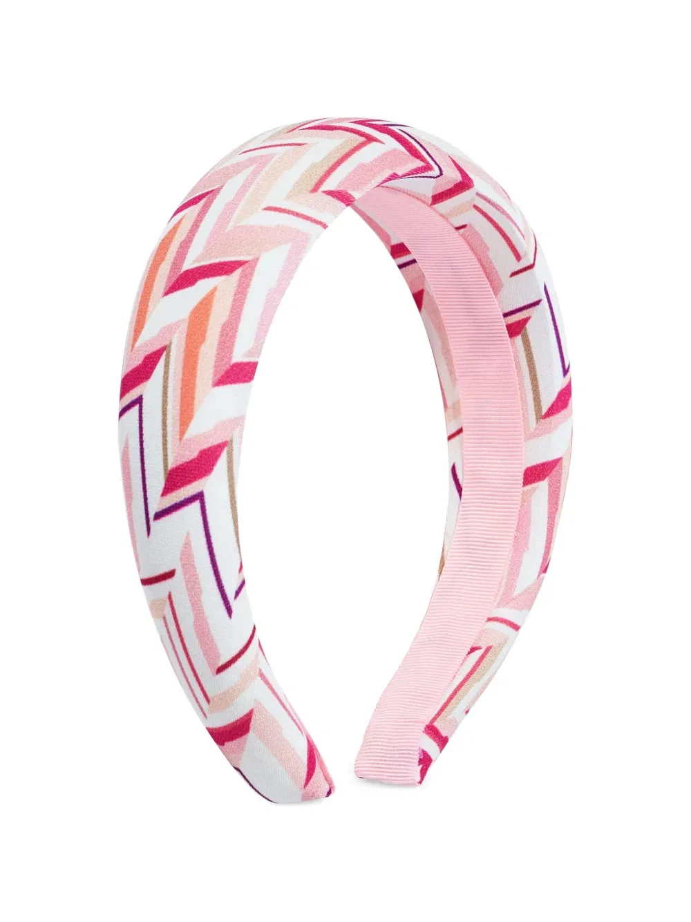 Повязка на голову с зигзагообразным узором Missoni Kids, белый