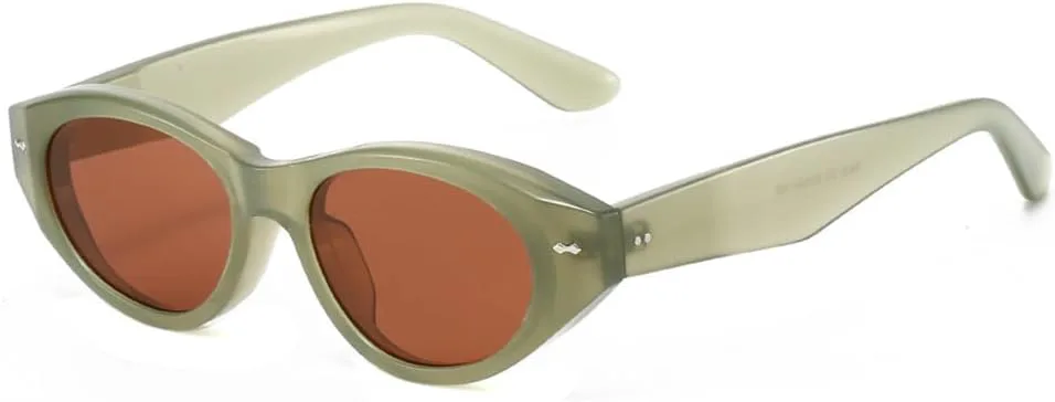 

Солнцезащитные очки UV400 - «Кошачий глаз», цвет «чайное желе», с заклепками, для женщин и мужчин, для бега и занятий спортом на открытом воздухе UYPTK, Green Tea