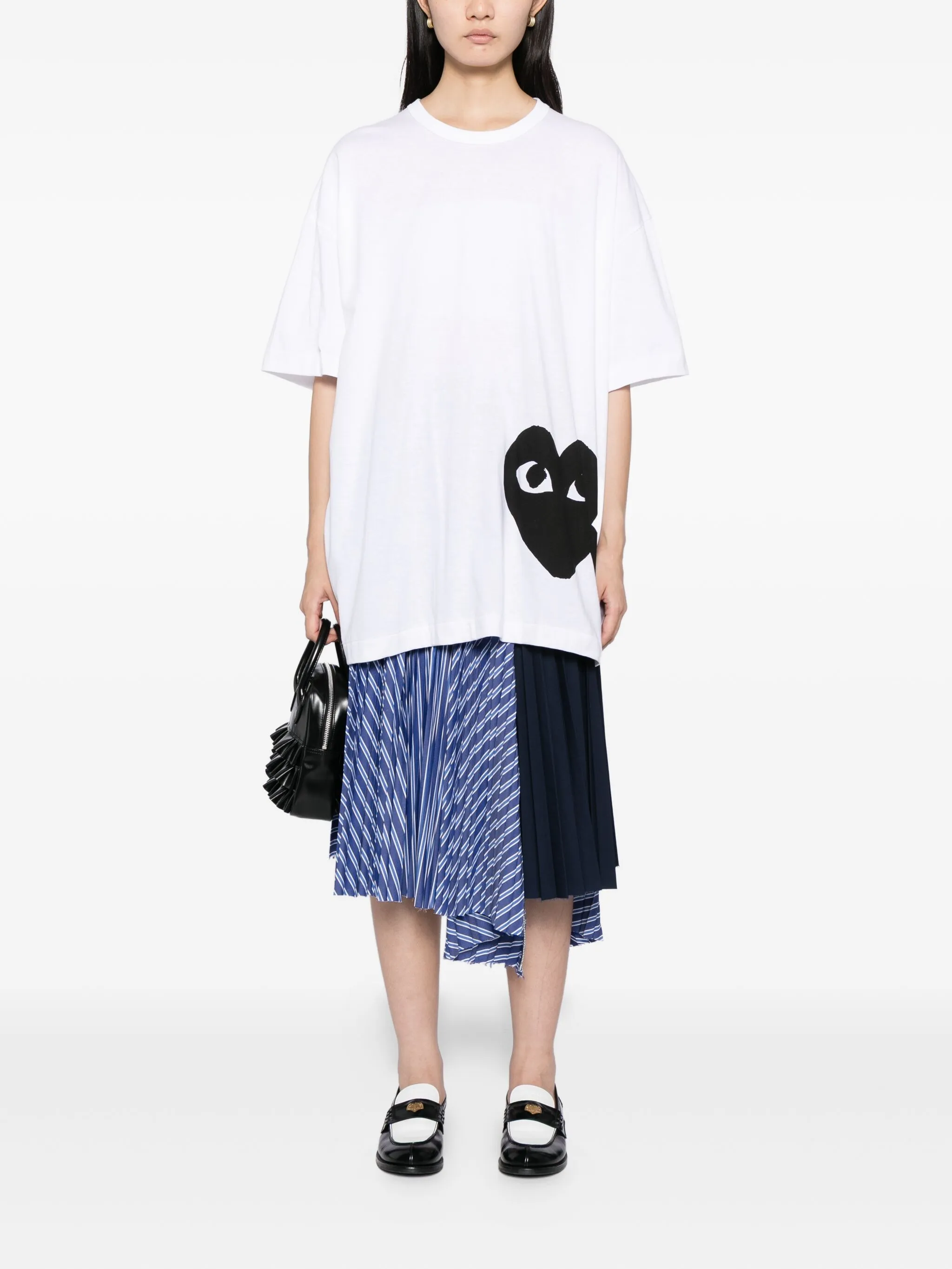 Футболка с принтом в виде сердца Comme Des Garçons Play, белый — фото 3