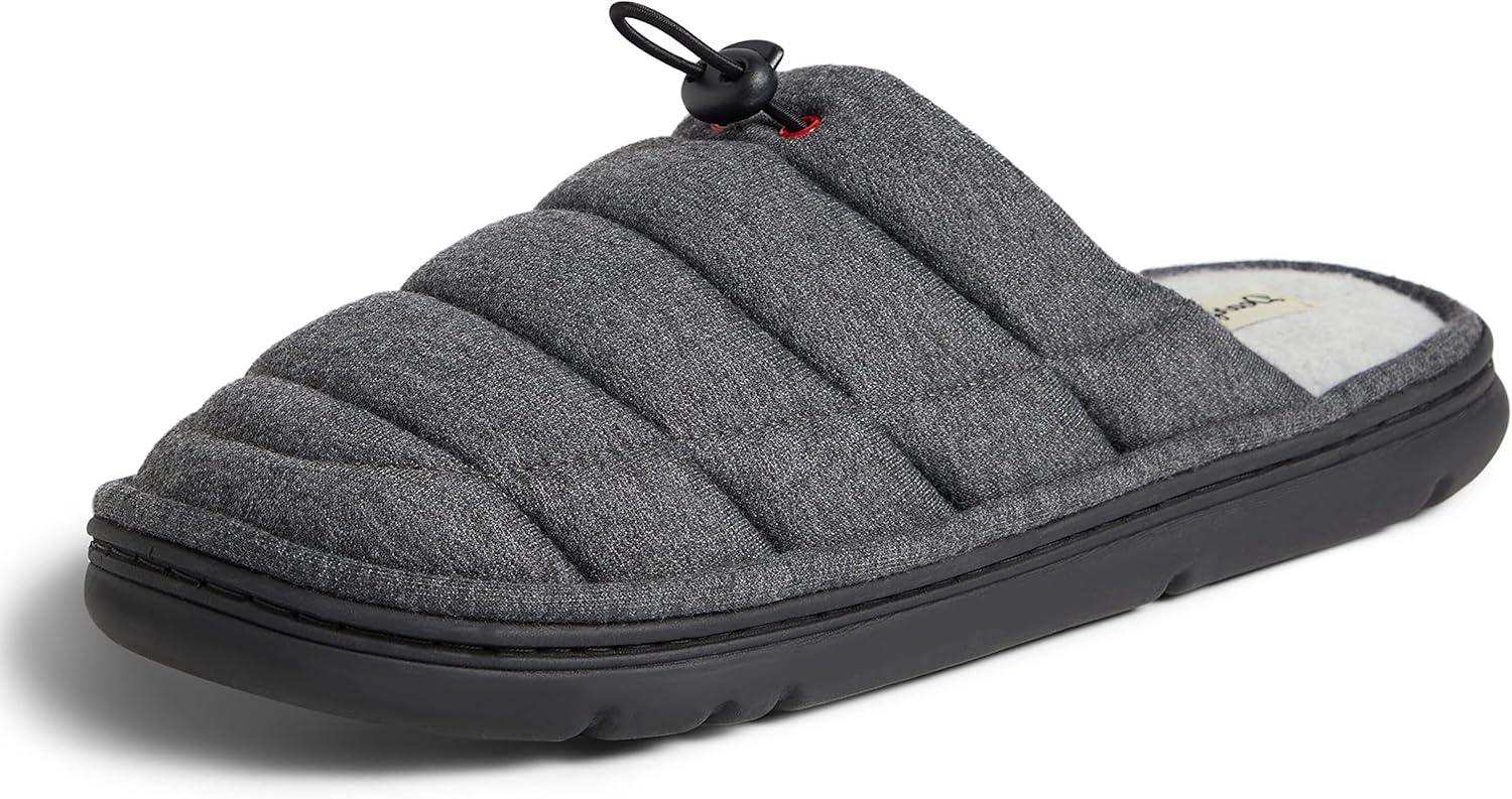 

Мужские тапочки Dearfoams Austin с стеганой тканью и подошвой из пены с эффектом памяти, черный