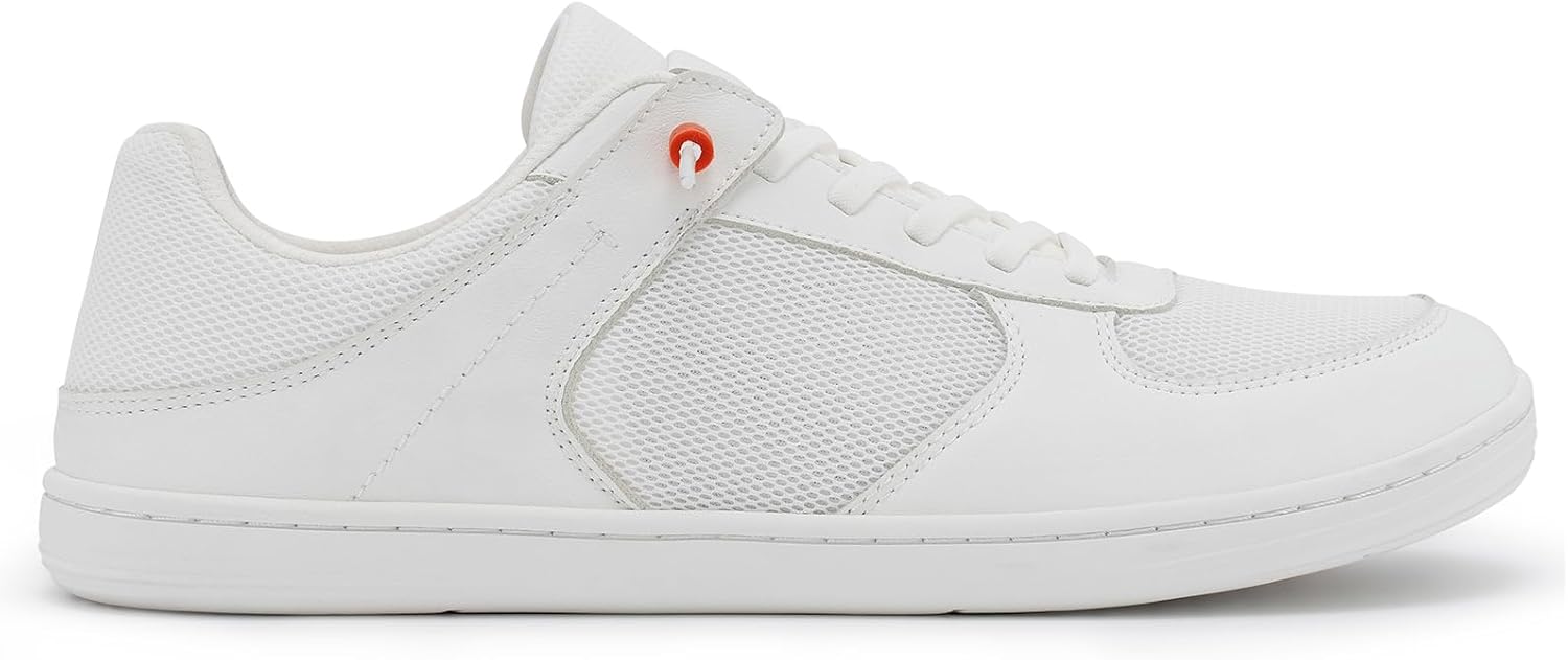 Мужские туфли Pulltop Barefoot с широкой носовой частью - минималистичные туфли-босоножки, кроссовки без каблука, слайпы для ходьбы, противоскользящие, белый — фото 2