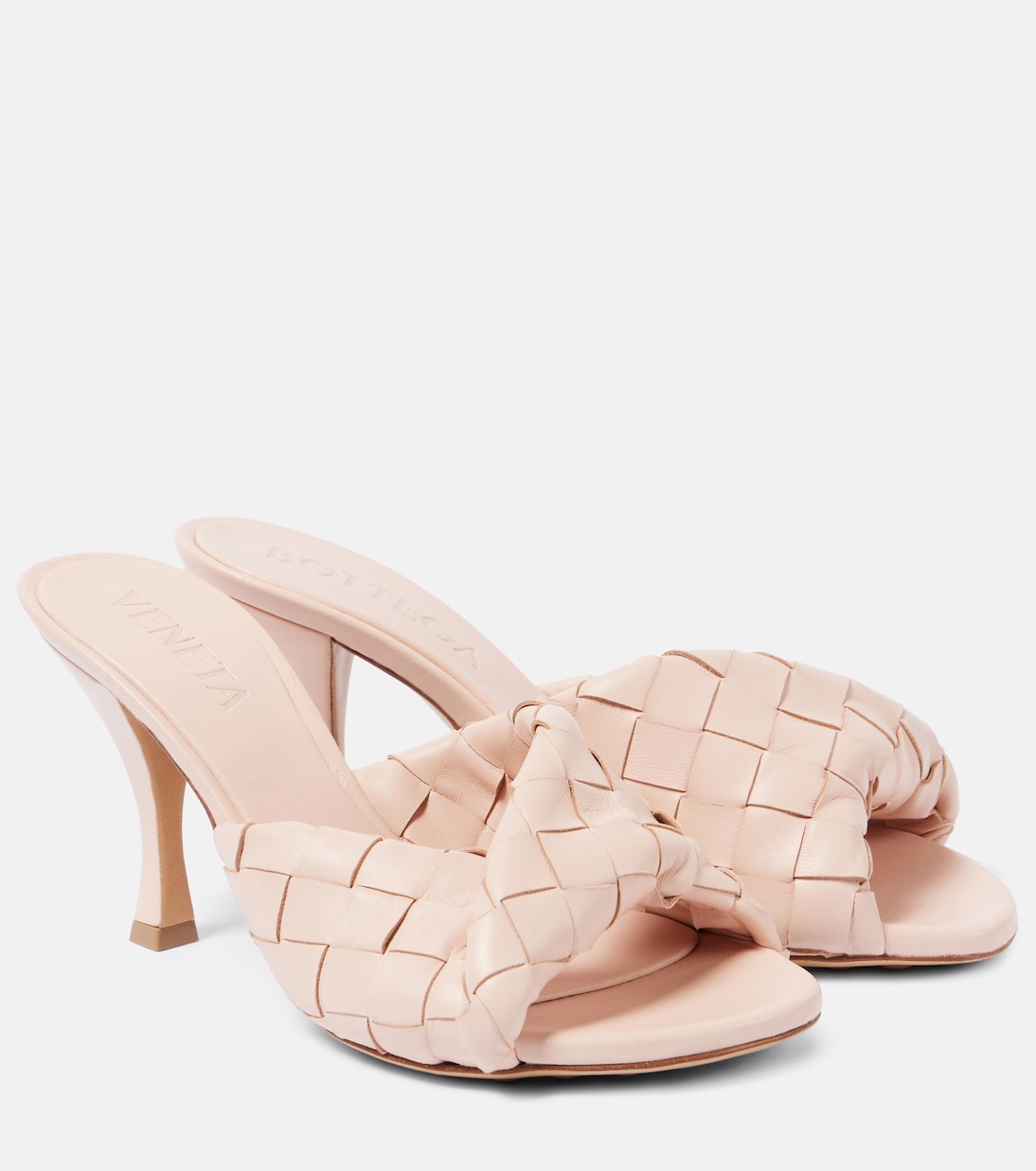 Босоножки Blink 80 из кожи Intrecciato Bottega Veneta, New Cameo