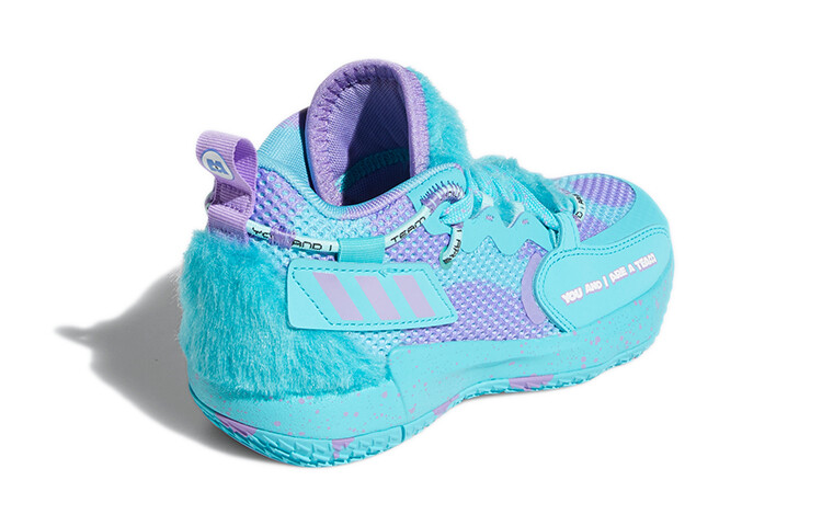 Баскетбольные кроссовки D Lillard 7 Kids PS Mid-top Blue/яркая фуксия Adidas — фото 3