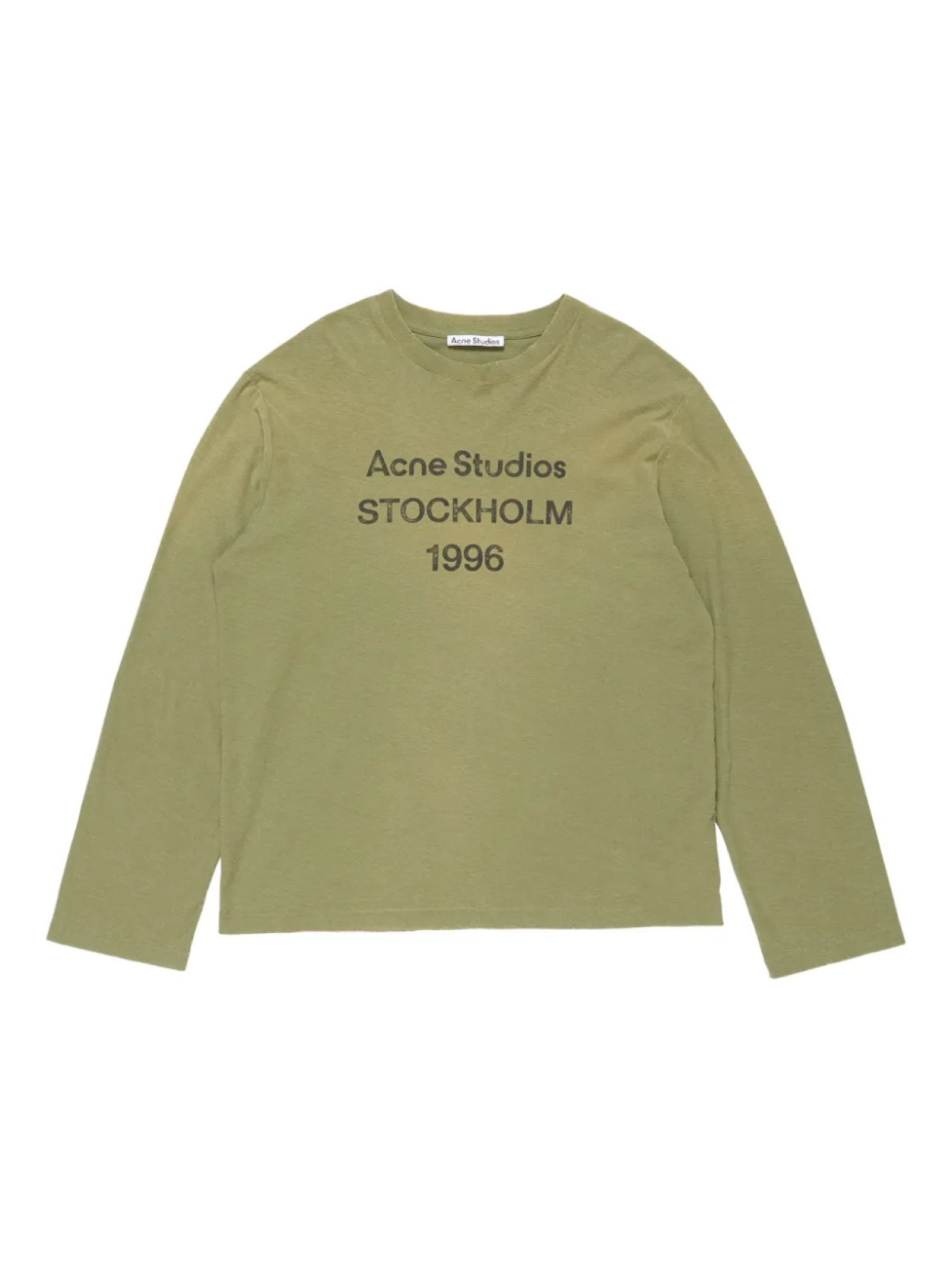Acne Studios футболка с логотипом, зеленый