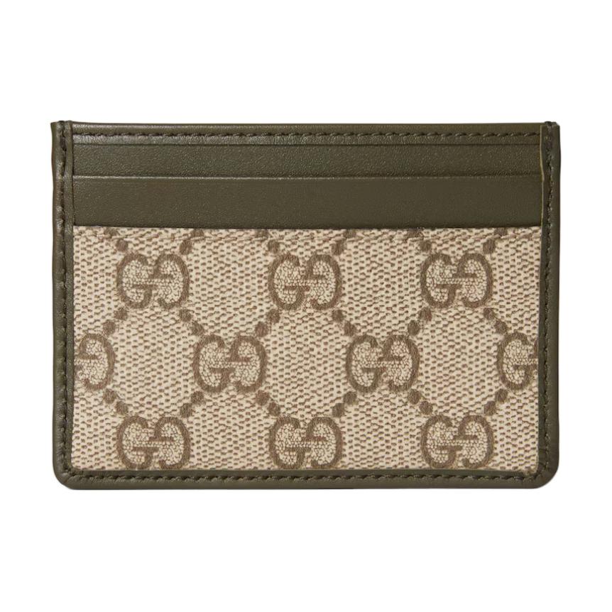 GUCCI Кардхолдер GG Emblem Coated Fabric для женщин, зеленый — фото 2