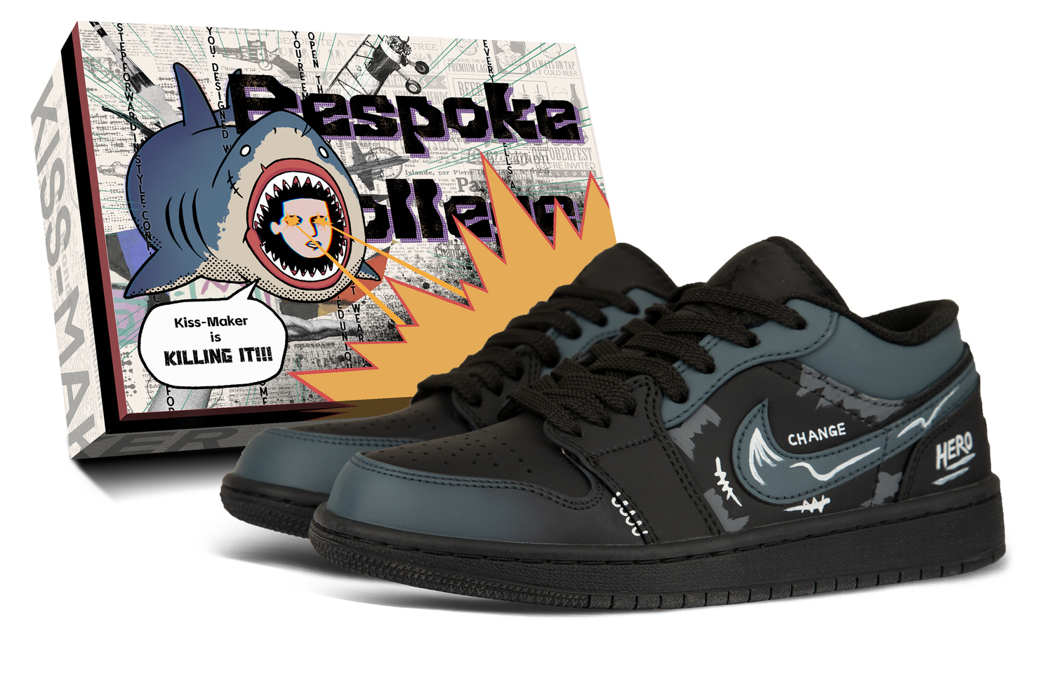 

Jordan Air 1 Cushioning Low top Vintage Basketball Shoes Unisex Black