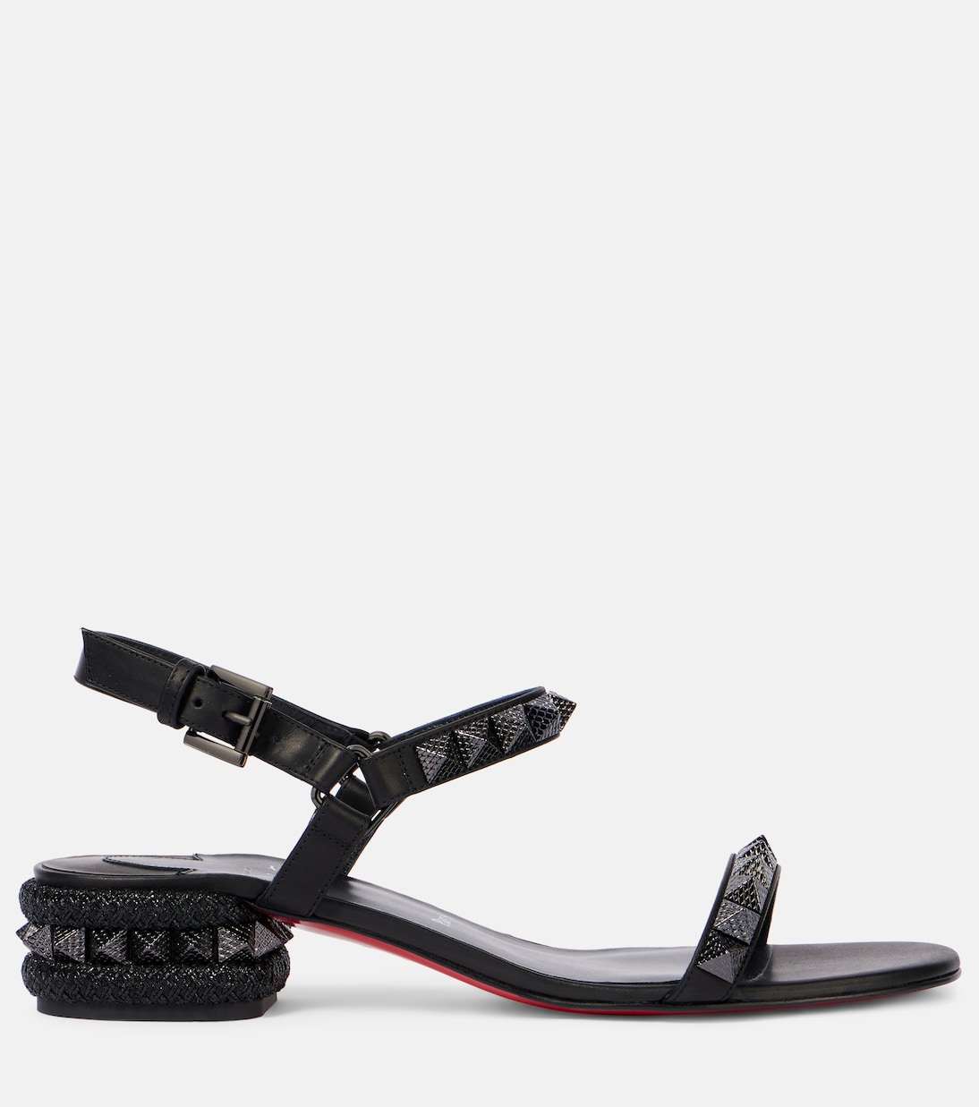 Пиратские кожаные сандалии Pyrasand 30 Christian Louboutin, Black/Lin Black — фото 4