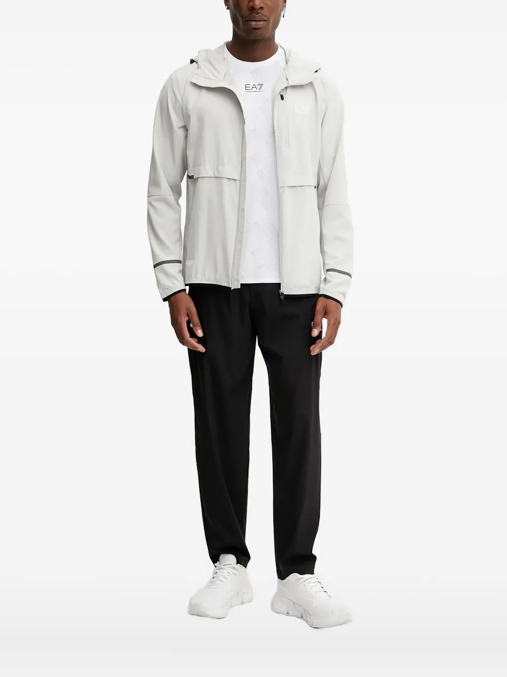 

Куртка с капюшоном и логотипом Ea7 Emporio Armani, нейтральный