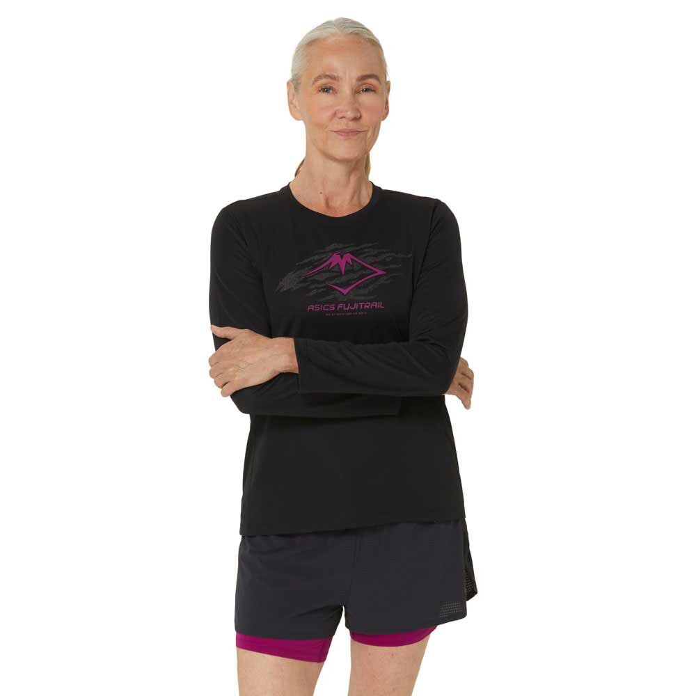 

Лонгслив Asics Fujitrail Logo, черный