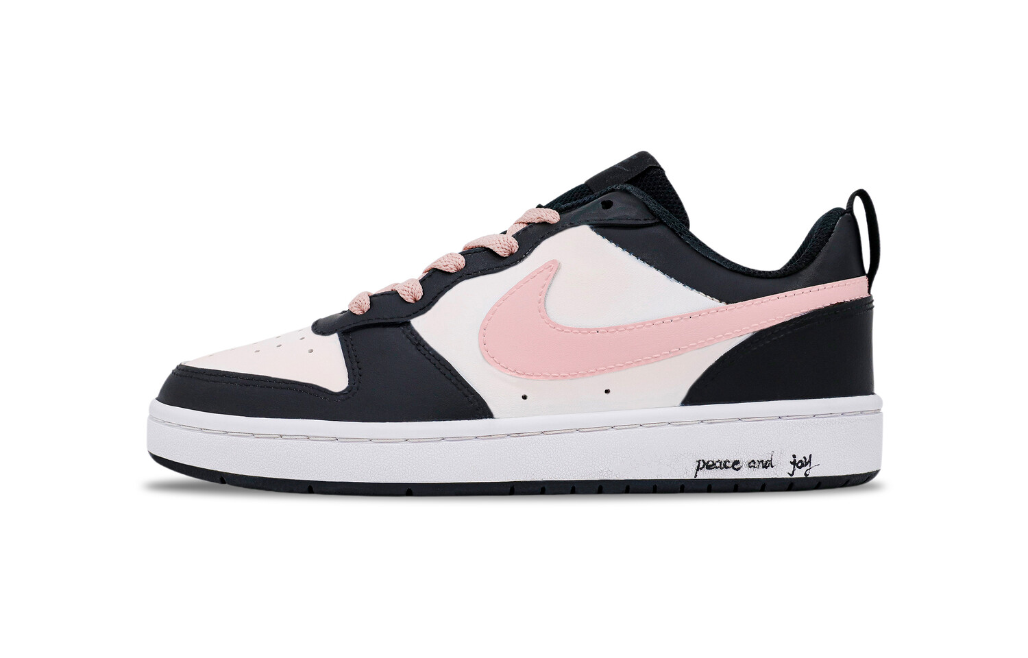 

Кроссовки для скейтбординга Court Borough женские, низкие, черный/розовый Nike