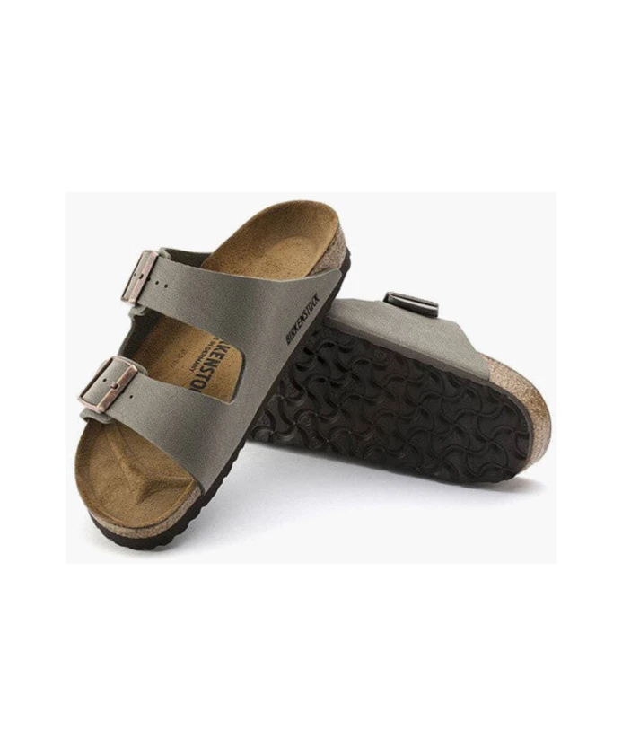 Сандалии Birkenstock Arizona Birkibuc узкие, серый — фото 3