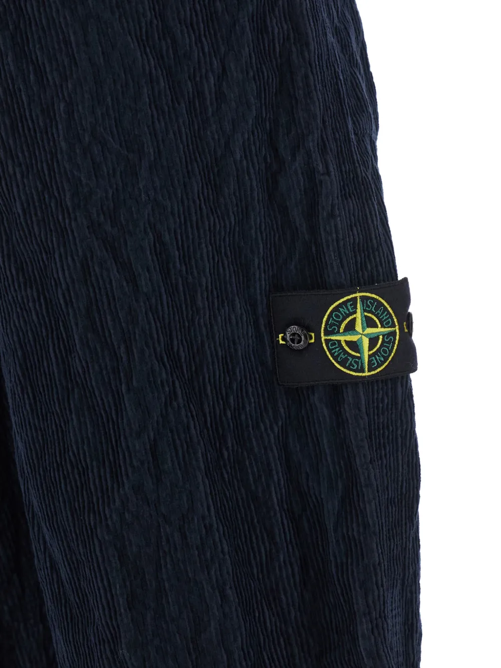Вельветовые брюки с накладным карманом Stone Island, синий — фото 3