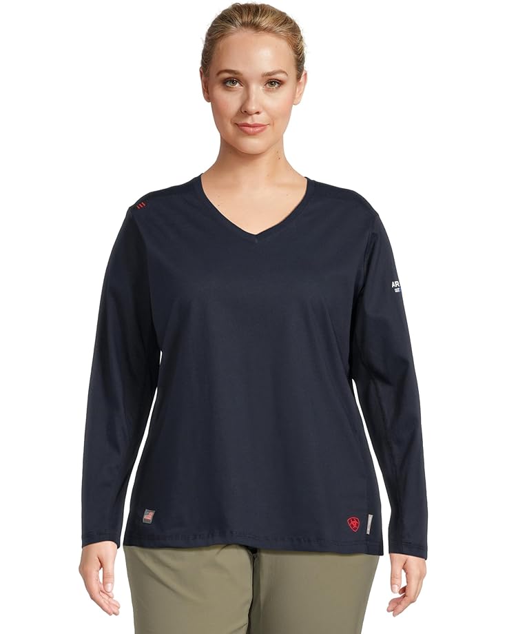 

Топ Ariat Plus Size FR AC Crew Top, темно-синий