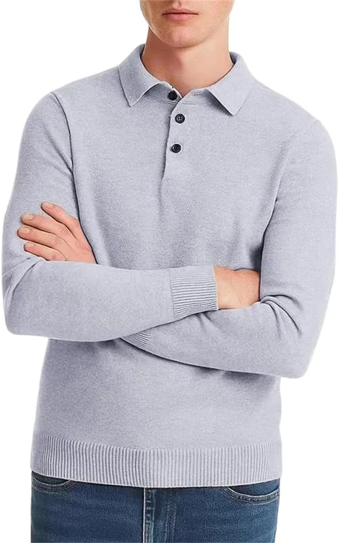 

Мужской вязаный свитер на пуговицах