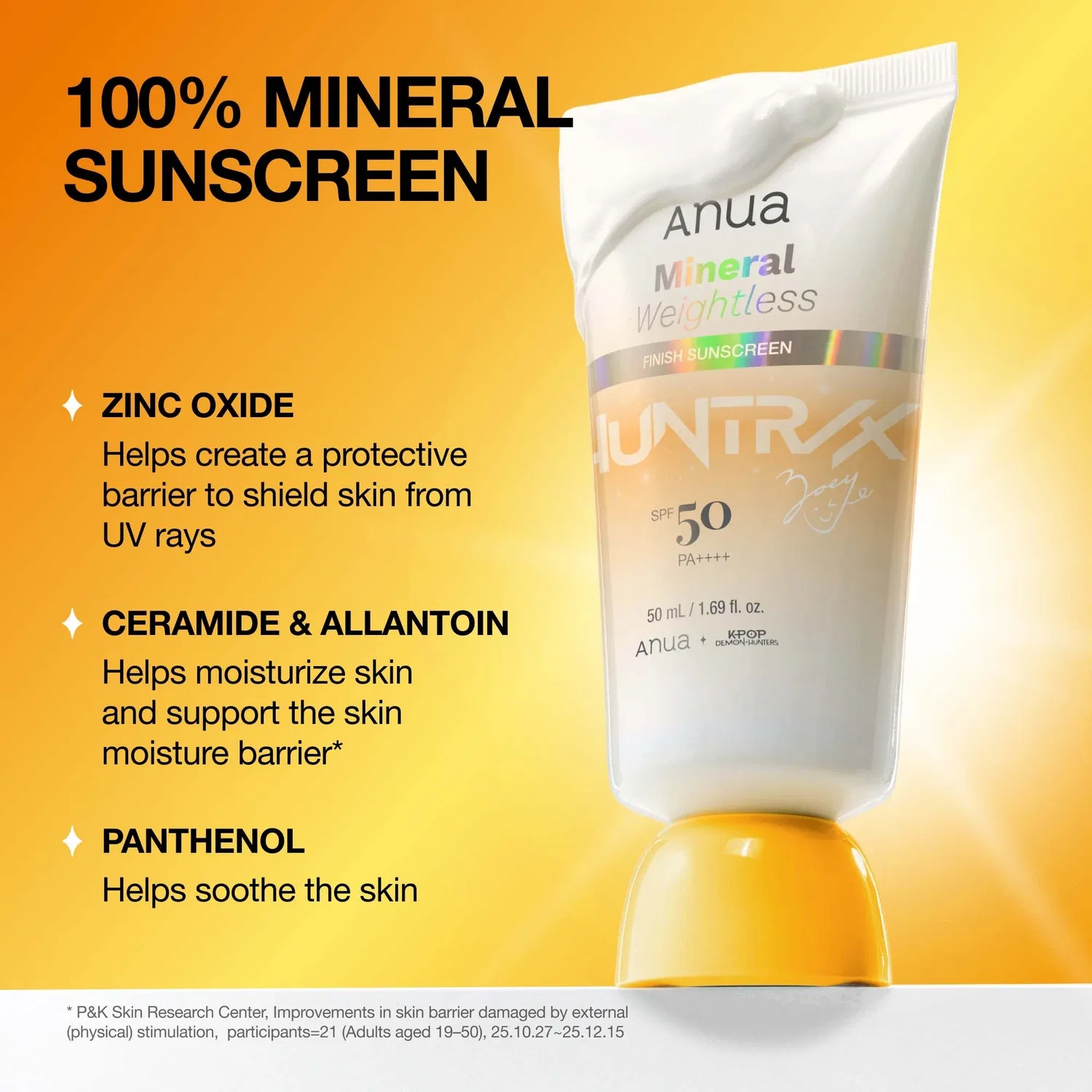 Kpop Demon Hunters Mineral Weightless Finish SPF50 Sunscreen 50ml Anua — фото 3