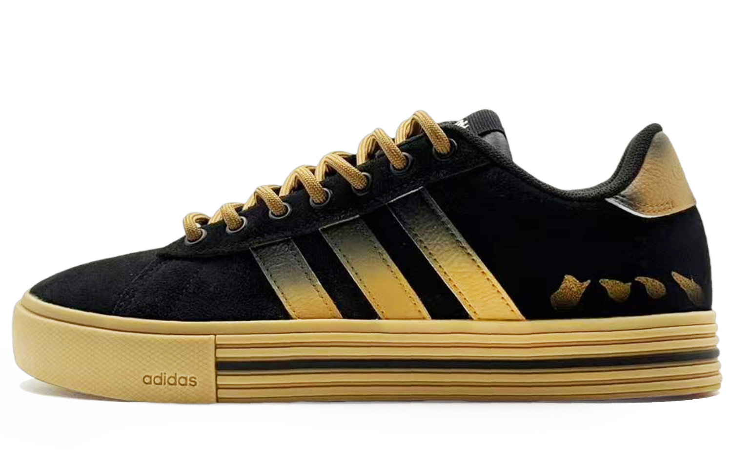 Adidas Daily 4.0 Abrasion Resistant Low top Skateboard Shoes Unisex черный земляной цвет — фото 3