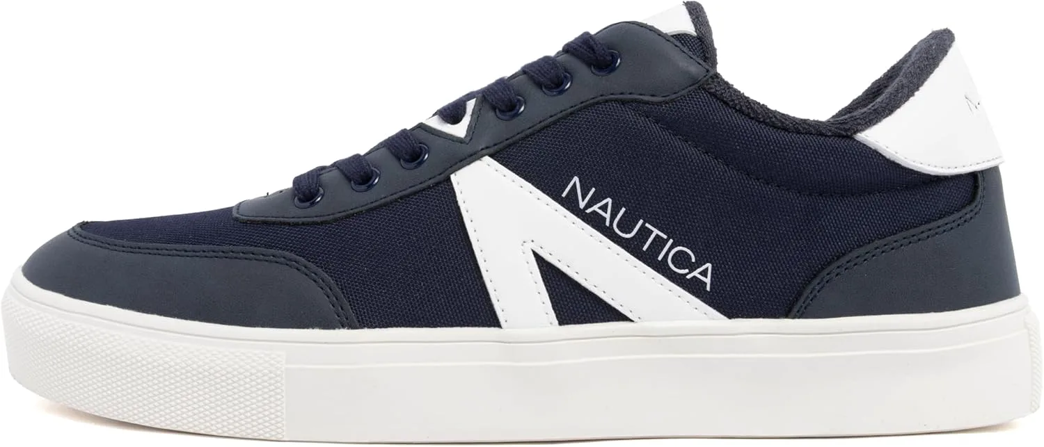 Мужская повседневная обувь Nautica, классические низкие лоферы на шнуровке, модные кроссовки - в стандартных и широких размерах, темно-синий — фото 2