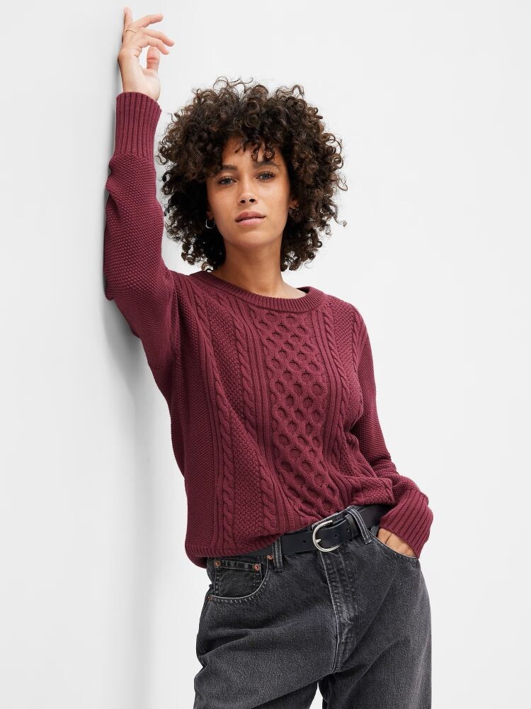 

Вязаный свитер с узором Gap, красный