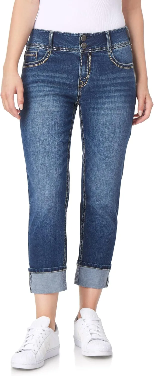 

Джинсы WallFlower Luscious Curvy 23.5” Mid-Rise Cropped для женщин, Insta Stretch Denim