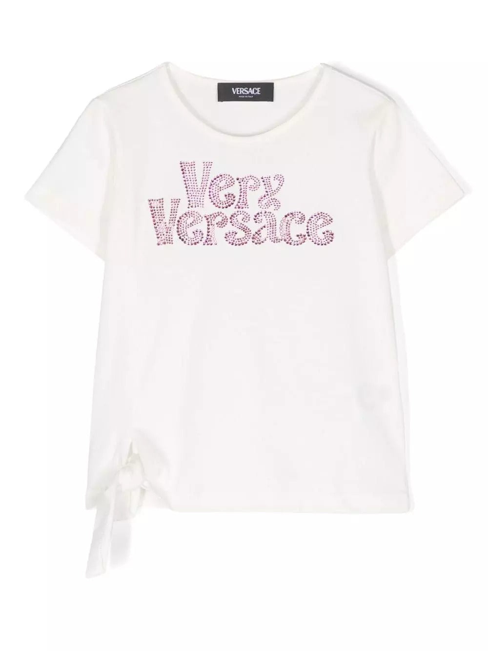 

Молодежная футболка с коротким рукавом и логотипом Versace Kids Young Versace, белый