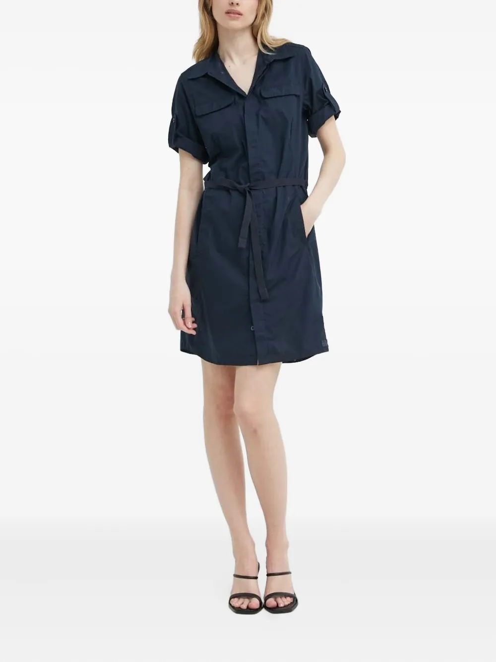 

Платье-рубашка мини с поясом G-Star RAW, синий