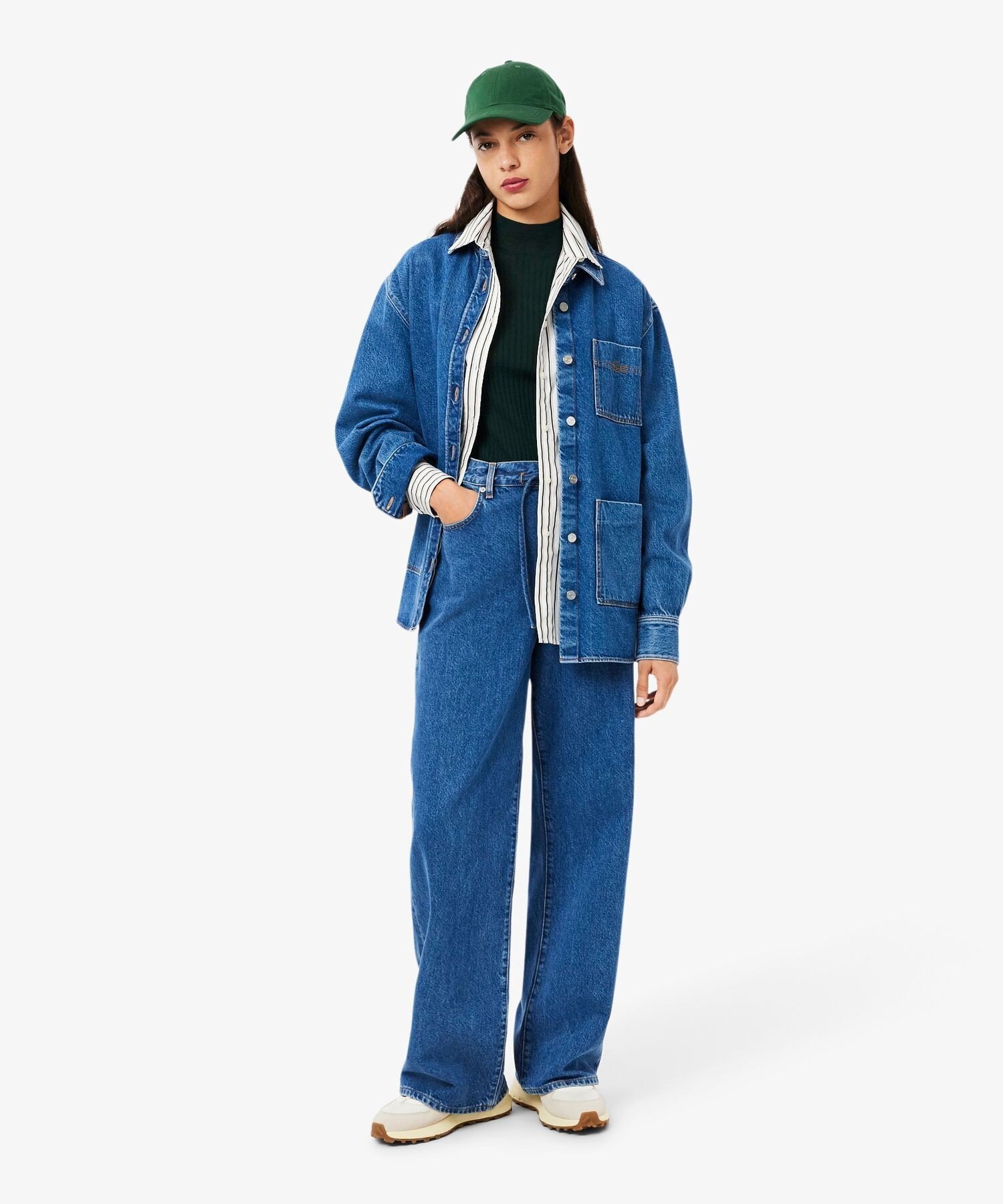Свитер LACOSTE из мериносовой шерсти, 3D-вязание, Dark Green — фото 3