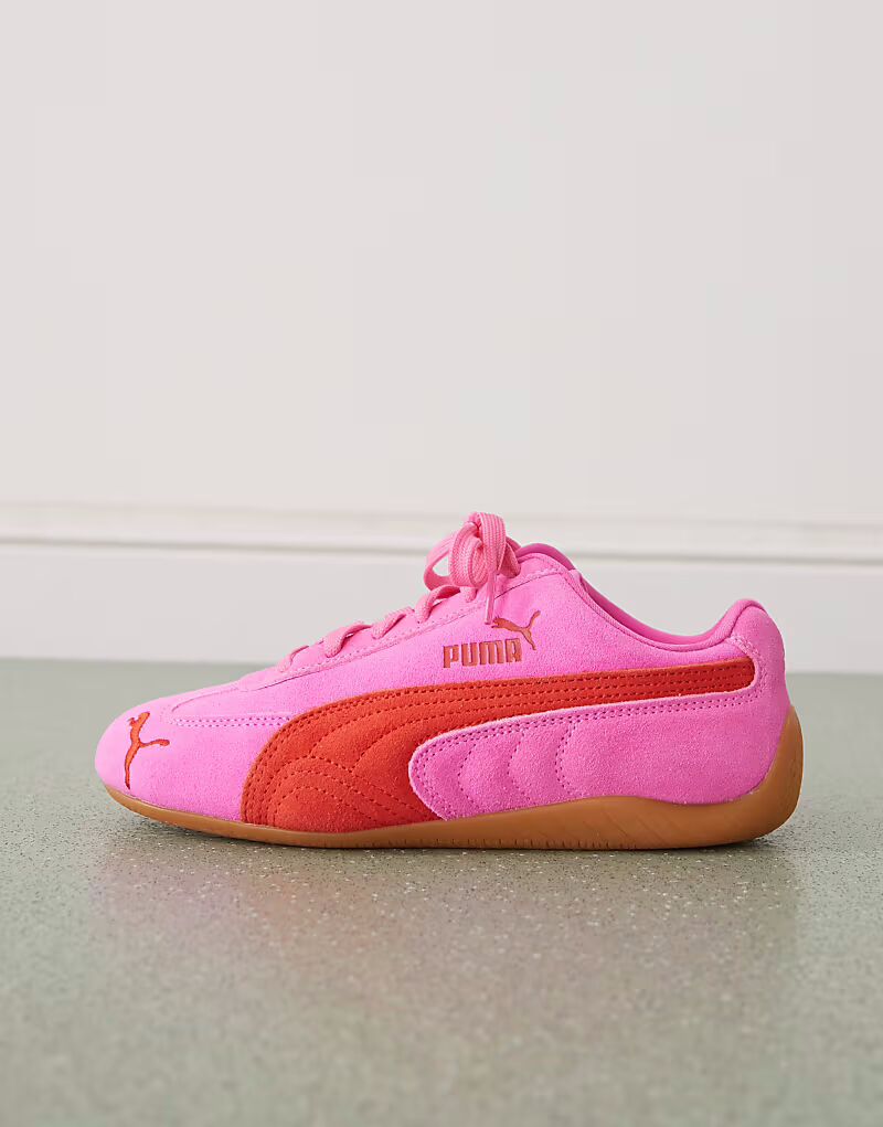 Кроссовки Puma Speedcat OG розового и красного цвета — фото 2