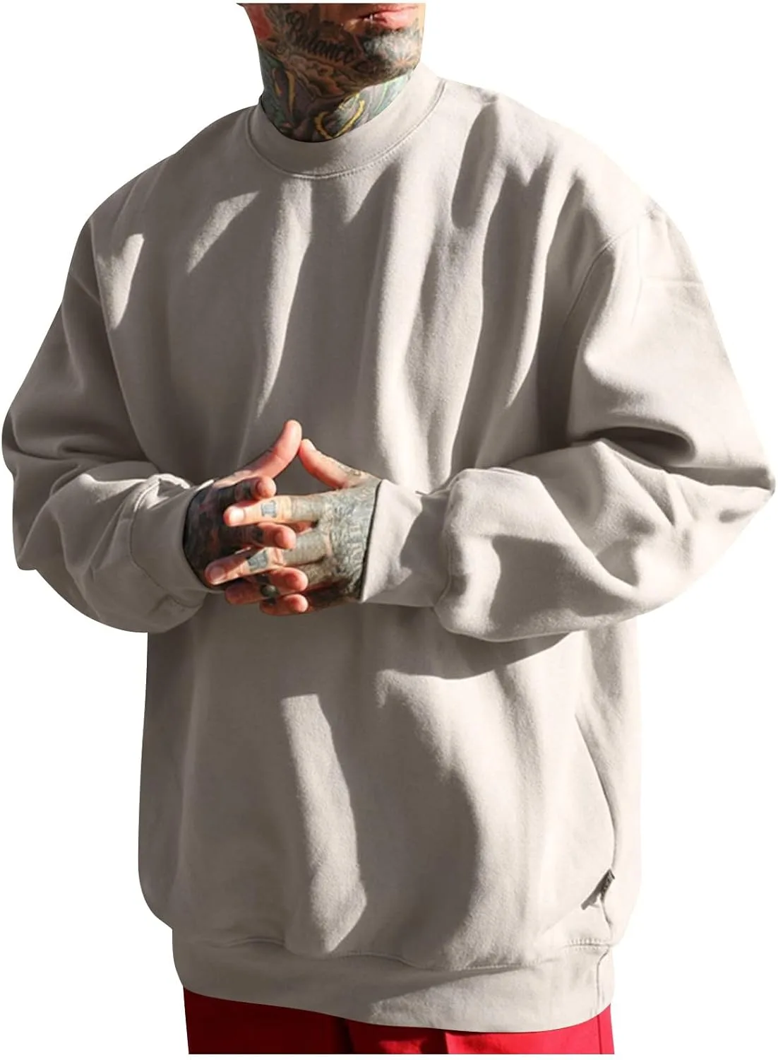 

Ymosrh мужской свитшот с круглым вырезом, Casual, легкий, размеры M-5XL