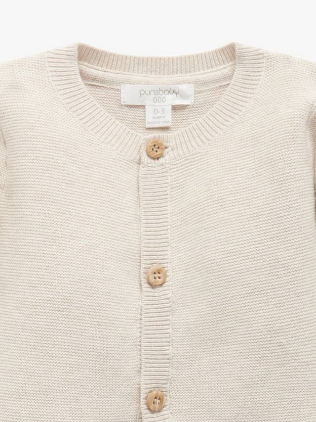 Текстурированный кардиган baby essentials Purebaby, цвет Wheat Melange — фото 2