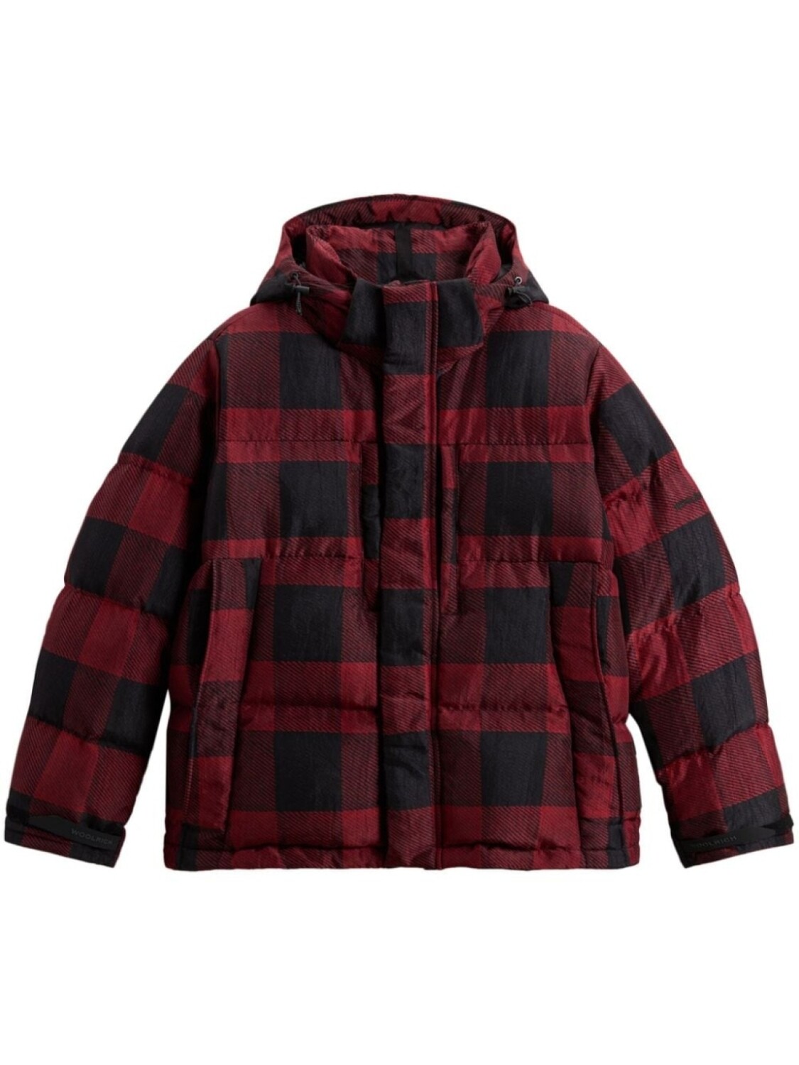 

Пальто-парка Woolrich в клетку, красный