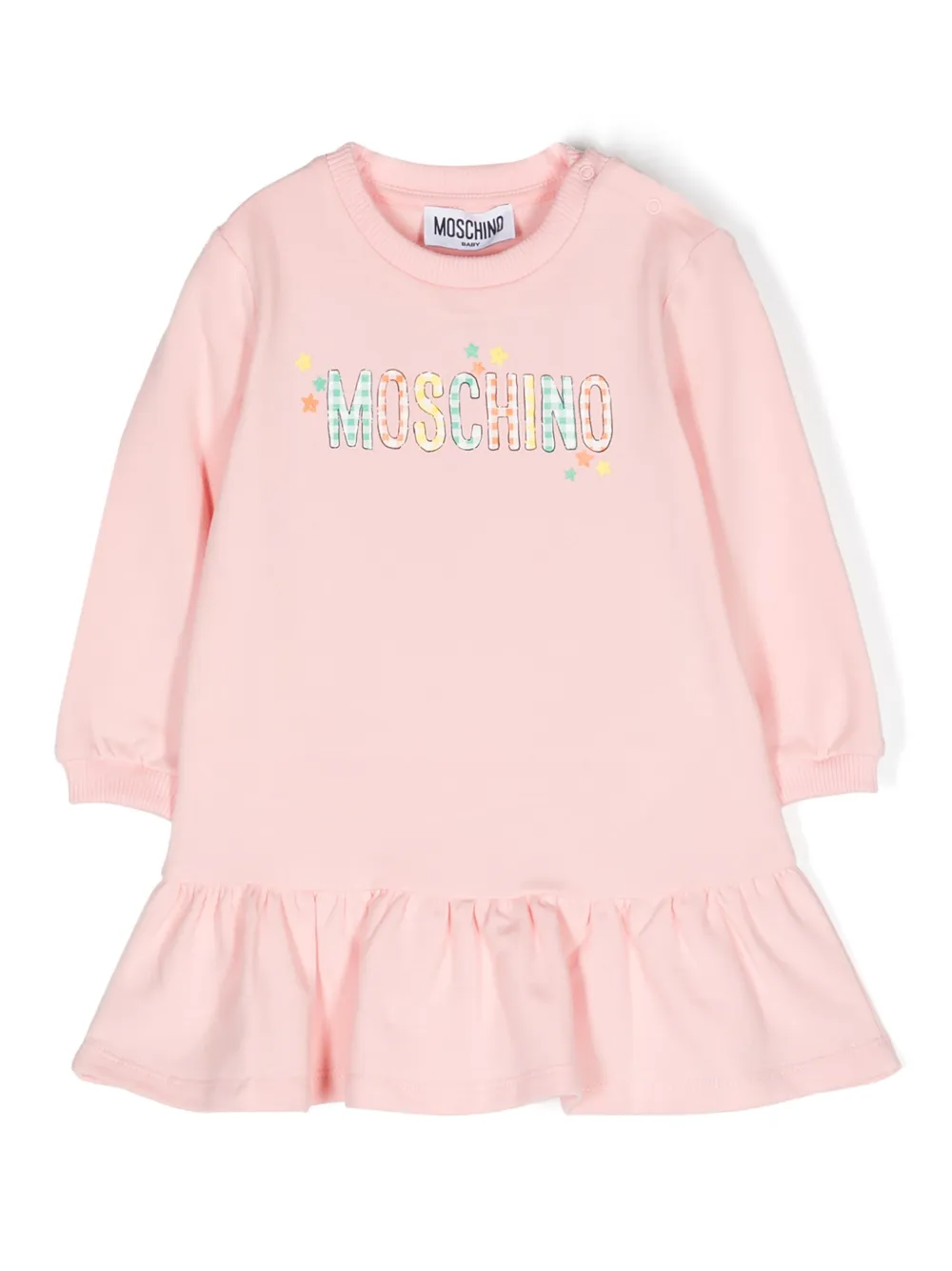 

Платье из джерси с логотипом Moschino Kids, розовый