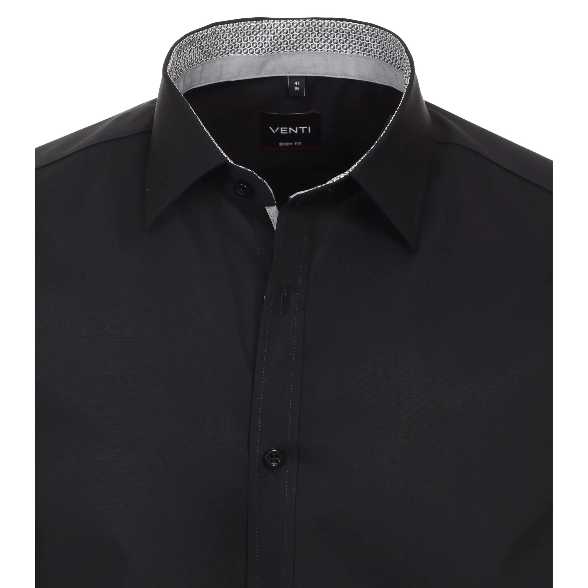 

Деловая рубашка VENTI "Деловая рубашка VENTI однотонная", черный