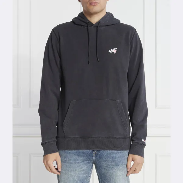 

Стираная фирменная толстовка стандартного кроя Tommy Hilfiger, черный