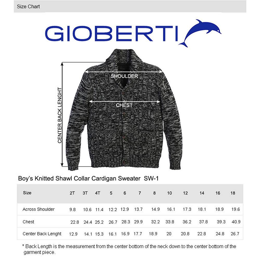 

Gioberti Детский вязаный кардиган с шалевым воротником из 100% хлопка, свитер с длинными рукавами, серый
