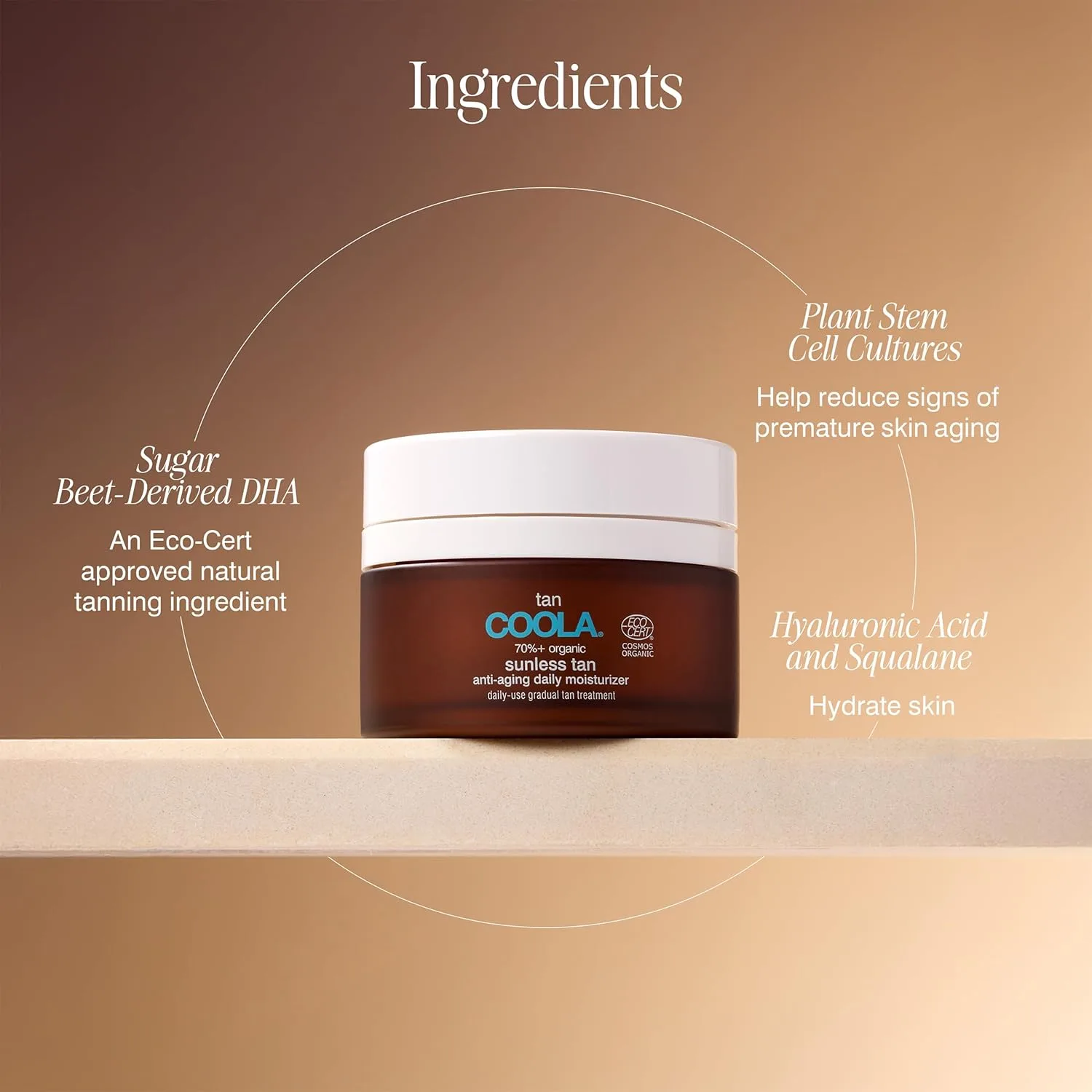 Увлажняющий крем для лица COOLA Organic Sunless Self Tanner, протестирован дерматологами, антивозрастной уход за кожей, веганский и безглютеновый, 44 мл. 44,4 мл (1 шт.), GREEN — фото 4