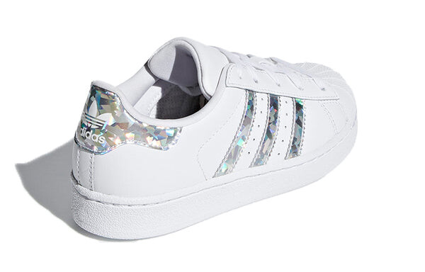 Кроссовки суперзвезда j Adidas, серебряный — фото 4