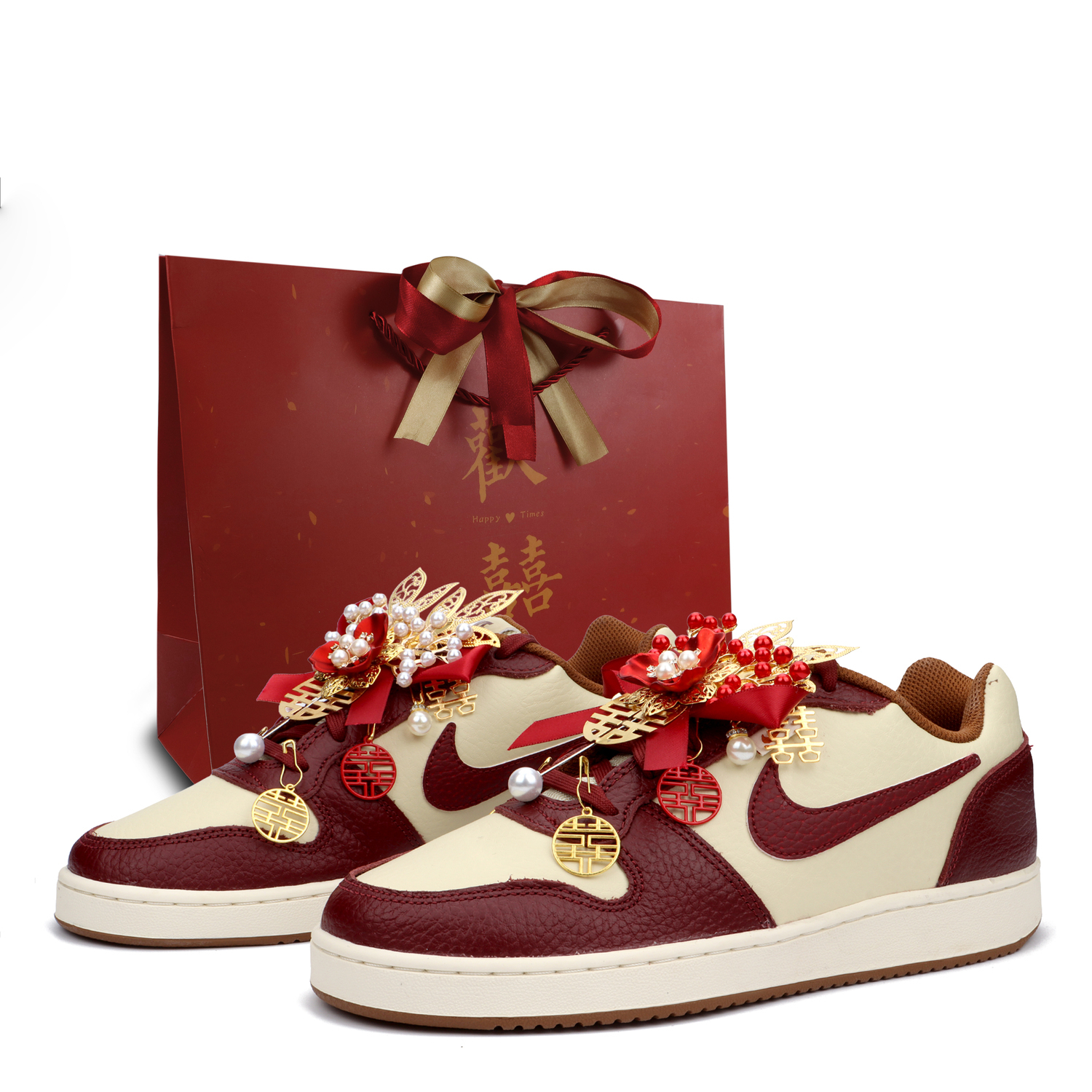 

Nike Мужские низкие скейтбордные кроссовки EBERNON Heaven's Perfect Match с амортизацией и противоскользящим покрытием, бордового цвета