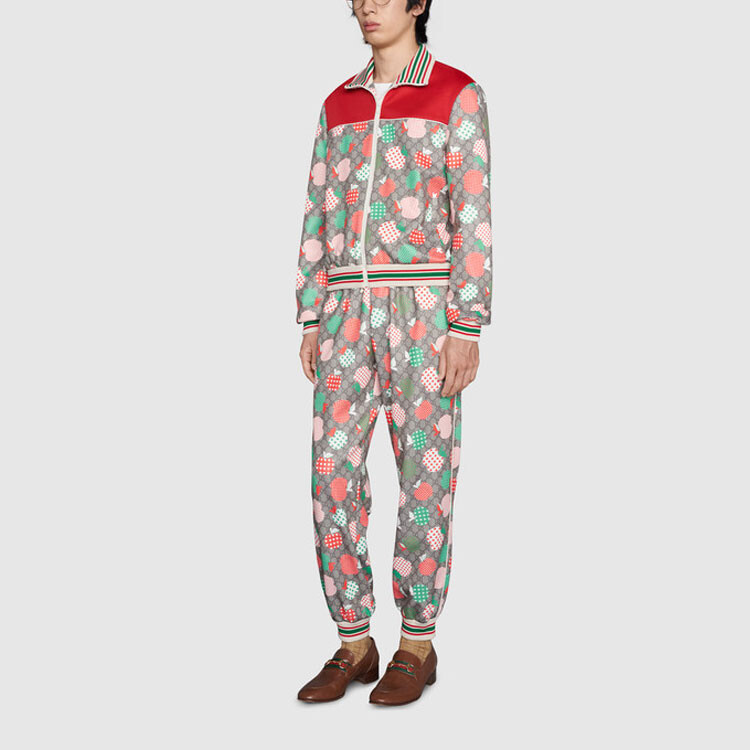 Штаны спортивные Gucci бежевый / коричневый — фото 4