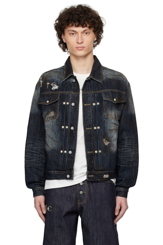 

Синяя куртка Burn Down Denim Thug Club