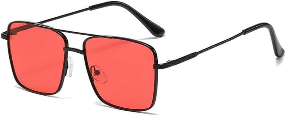 

Новые солнцезащитные очки в стиле ретро 2025 года с металлическим корпусом, женские, с прозрачными линзами с градиентом цвета «океан», защита от ультрафиолета UV400, мужские солнцезащитные очки DSXLY, Black Red