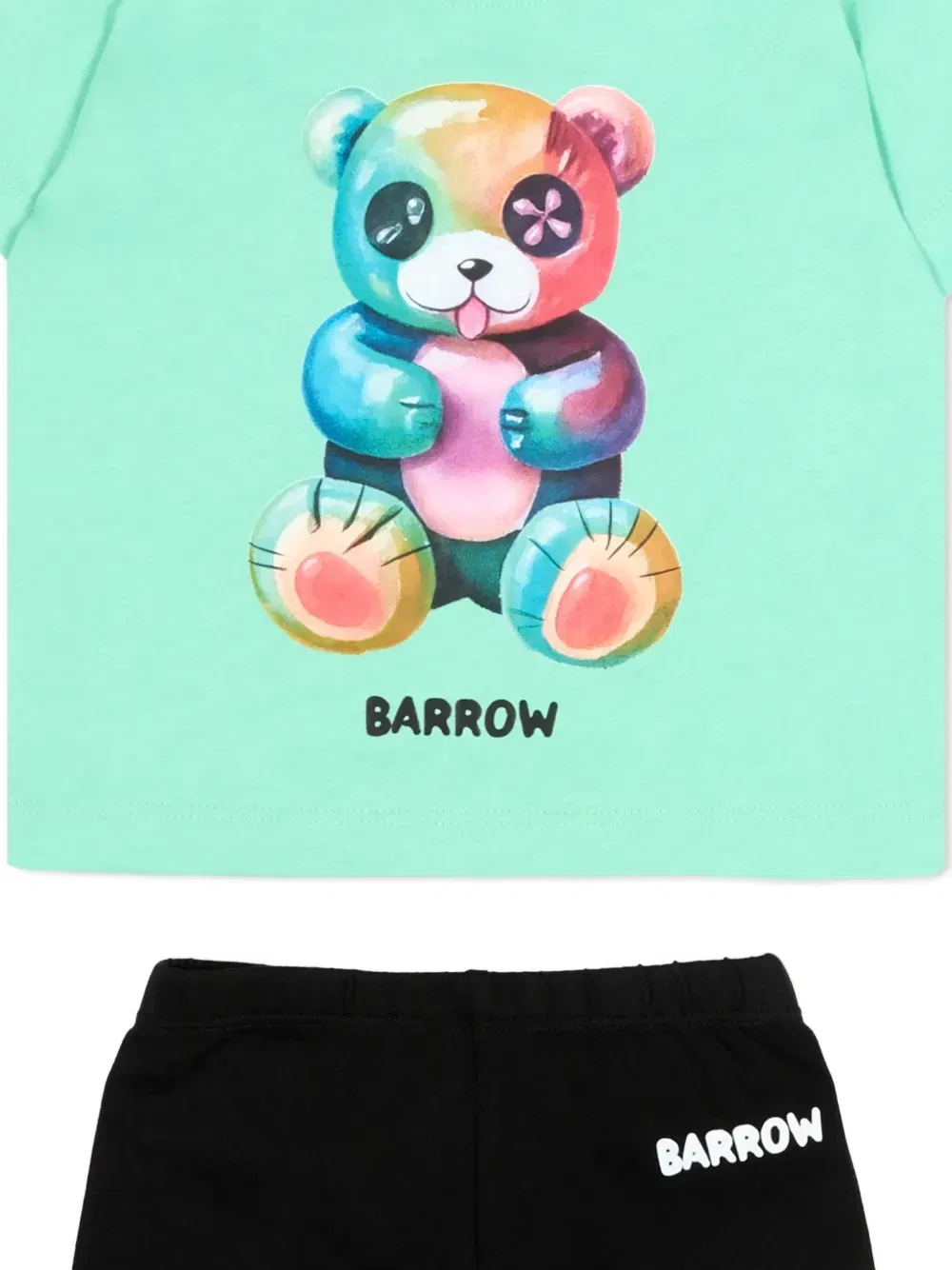 Комплект из топа и шорт с принтом Barrow Kids, зеленый — фото 3