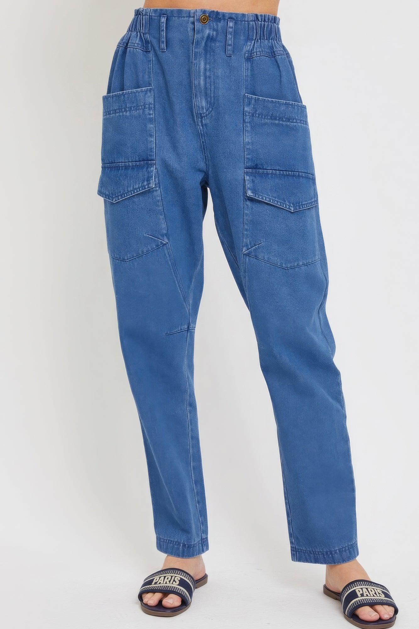 

FASHNZFAB Джинсовые штаны-джоггеры, цвет denim blue