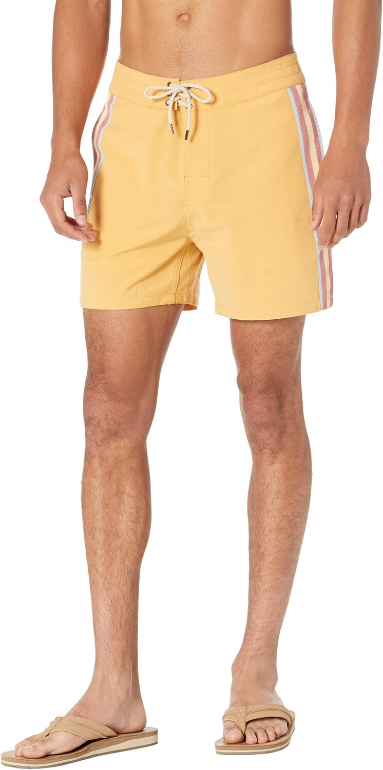 

Шорты для плавания Faherty Retro Surf Stripe Boardshorts 5", цвет Honey