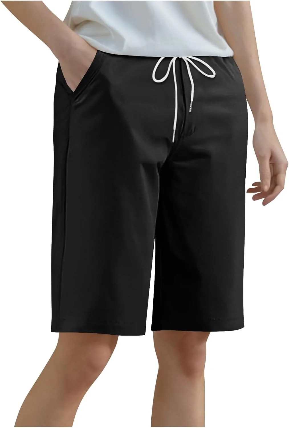 

NATHGAM Женские бермуды Plus Size для тенниса, High Waisted, с кулиской