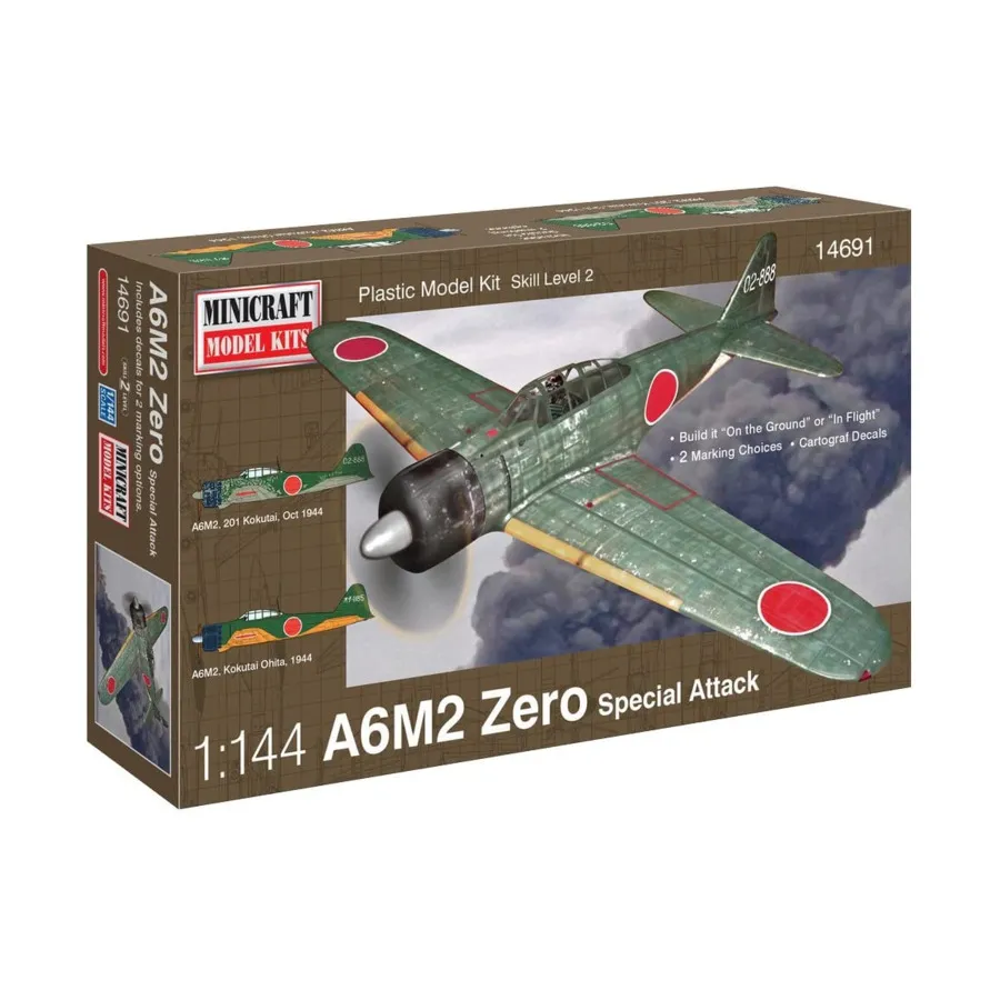 

Японский A6M2 Zero — специальная атака, WWII Aircraft - 1:144 Scale (Minicraft)