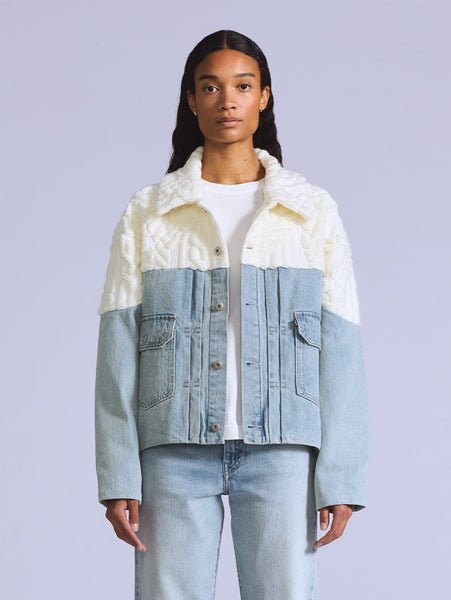 Куртка-тракер BLUETAB ARAN, произведено в Японии Levi's, Medium Indigo - Worn In