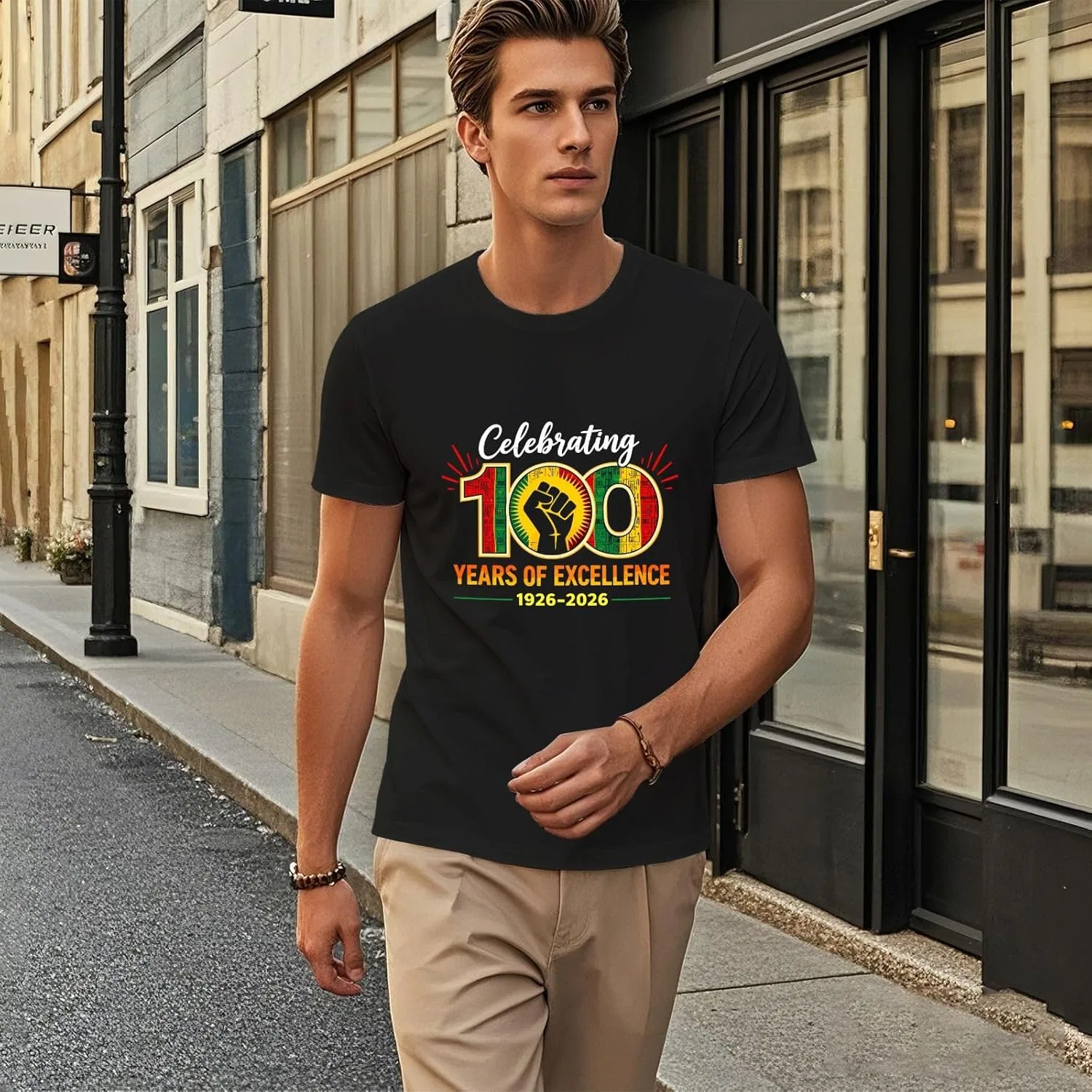 Generic Футболка мужская 100 Years of Black Excellence Centennial Black History Month — фото 2